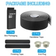 thumbnail image 3 of Uxcell Bike Handlebar Tape EVA Carbon Handle Grip Wraps Bicycle Bar Tape with Black End Plugs Black 2 Pack, 3 of 6