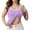 Light Purple, variant on Women's Color Block Camisole Built In Bra Plus Size Sexy Lingerie, Contrast Tank Top Fixed Padding, Wireless Base Layer Undershirt, Stretchy Sleep Vest