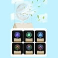 thumbnail image 4 of Desktop Fan, Magnetic and Wall Mount Design Desk Fan Colorful Gradient Night Light Desk Personal Fan Powerful and Quiet Lightweight Fan for Work Study, 4 of 7