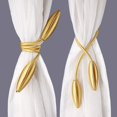 thumbnail image 2 of 4 Pieces Curtain Clips Window Twist Tie Backs European Style Decorative Curtain Holders Drapery Holdbacks for Home Door Window Curtain Ties Random Modelling (Silver Grey and Gold), 2 of 7