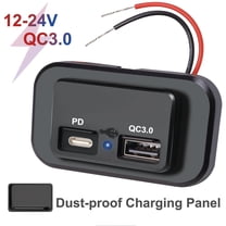 XUKEY 3.1A Dual USB Port Fast Charger Socket Power Outlet Panel 12V ...