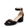 thumbnail image 1 of Sandalia DREAM PAIRS con tacón bloque de 5.5 cm y hebilla ajustable negra, 1 of 6