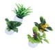 thumbnail image 4 of Juego de 4 Uds de Mini plantas de maceta de simulación, juego de plantas artificiales en macetas con macetas de cerámica para decoración de mesa de oficina en casa, 4 of 12