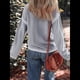 thumbnail image 5 of Suéteres para Mujer, Cuello Redondo Liso, Corte Holgado, Larga, Punto en Contraste, Jersey, Tops Gris L, 5 of 9