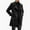 Black, variant on Men's Wool Blend Pea Coat Classic Notched Collar Double Breasted Overcoat Warm Winter Oversized Trench Coat