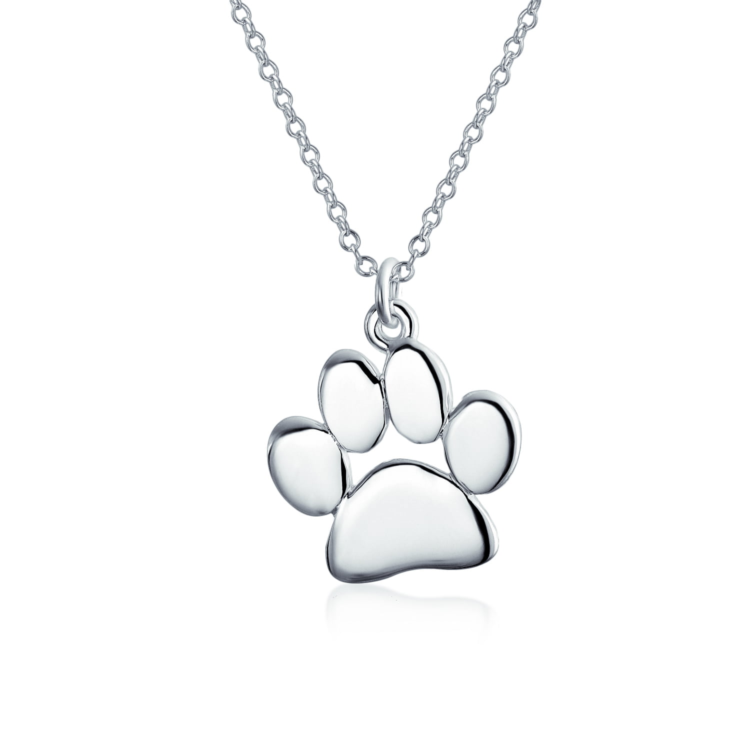 Lover Dog Pet Heartbeat Necklace for Women Girls and Teens Dog Paw and Heartbeat Necklace 18k Solid Yellow Gold