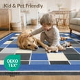 thumbnail image 4 of ODIKA 9'x12' Washable Area Rug Non-Shedding, Easy Care Abstract Mosaic Tessellated Grid Geometric Interlocking Design for Master Suite, California King, Under Bed, 4 of 7