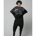thumbnail image 5 of Women's Loose Fit Crew Neck Long Sleeve Letters Printed Pullover T-Shirt Top GY2742 Black, 5 of 5