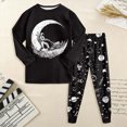 thumbnail image 2 of CAUYDY Toddler Boy Sleepwear Child Clothes Fall Winter Long Sleeve Shirt and Elastic Pants Comfy Set Baby Pajamas Little Kids Outfits for Boys 2T 3T 4T 5T Sizes 4-5 Years,Black, 2 of 8