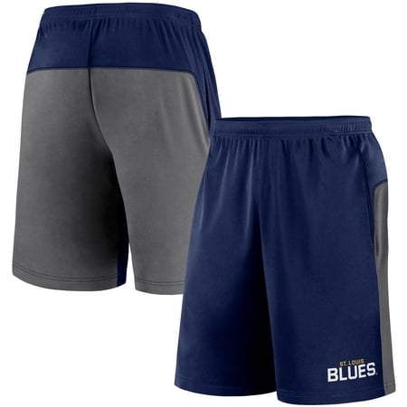 St. Louis Blues Fanatics Branded Primary Wordmark Shorts - Navy/Gray