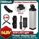 thumbnail image 1 of 7000mAH para Daiwa Tanacom 1000 500 Carrete Eléctrico Batería+ Cargador+ Cable de 0.4M + Bolsa+ Juego de Correa para Setecooda Shimano 1200MJ 800MJ con Luz Led SOS Aleación de Aluminio, 1 of 9