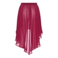 thumbnail image 4 of inhzoy Women's Ballet Chiffon Wrap Skirt Hip Scarf Flowy Swing Skirts Lyrical Dance Skirt Burgundy M, 4 of 7