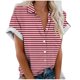 thumbnail image 1 of Mujeres Pantalones Cortos Impresos Manga Corta con Cuello en V Blusa Superior, Casual Y Elegante Corto para las Mujeres Verano Casual, 1 of 5