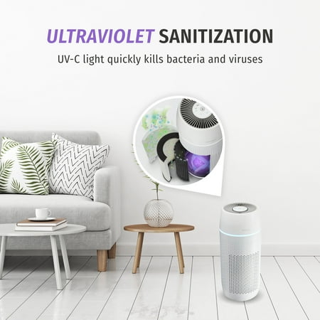 Homedics - PetPlus True Hepa Air Purifier for Large Rooms - White
