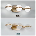 thumbnail image 6 of LiviNest 3 Light Vanity Light: Modern Gold Wall Sconce with Crystal Sand Shades - LED Bathroom Mirror Lighting for Hotel & Spa Decor, 6 of 6