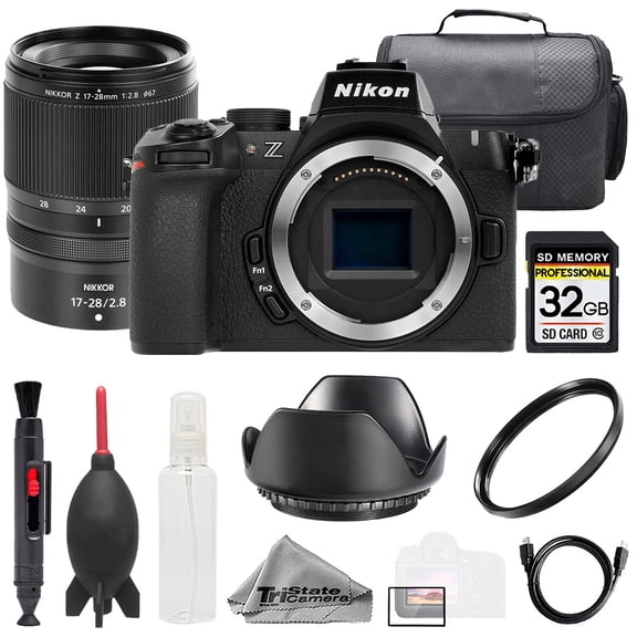 Nikon Z50 II   Z 17-28mm f/2.8 Lens  32GB   Bag  UV Filter- Basic Kit (International Version)