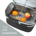 thumbnail image 5 of Tirrinia Large Insulated Picnic Basket, Foldable Bag, 28L Leakproof Portable Basket Set, Black, 5 of 8