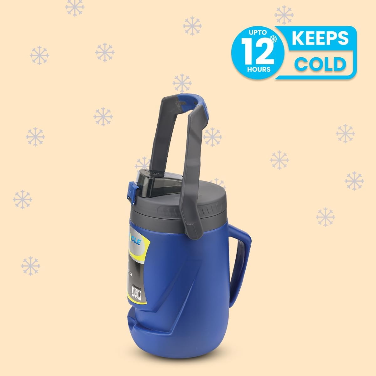 Pinnacle Thermoware Insulated Water Jug with Spout 85 Oz Large Water Bottle with Easy to Carry Handle - Blue