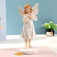 thumbnail image 3 of Estatuas de ángeles de hadas de resina de 15 cm con cordero para decoración del hogar, 3 of 4
