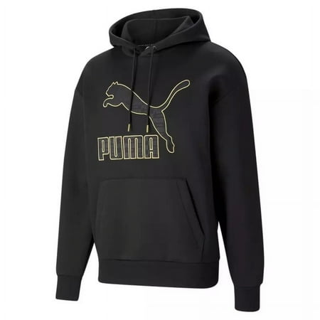 Puma Mens Luxe Graphic Hoodie Sweatshirt Puma Black 2XL
