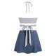 thumbnail image 5 of Trajes de Baño para las Mujeres Color Sexy Que Coincide con la Falda de Cintura Alta Traje de Baño Dividido, Retro Set de Dos Piezas, 5 of 6