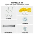 thumbnail image 6 of KFFKFF Manual Tarp Roller Set, Adjustable 64"-104", Made of Aluminum Alloy, Hand-Operated Cab Level Dump Truck Tarp Roller with 7" Sponge-Covered Handle, Ideal for Dump Trucks, Trailers, Garbage, 6 of 9
