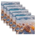 thumbnail image 6 of Satin Native Fab Cotton Dinner Napkin Seashells on Sunny Beach Reusable, 6 of 8