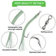 thumbnail image 5 of 5Pcs CodfishFishing Eel Tube Jig bait shank offset Hook Barbed Octopus Hook, 5 of 11