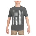 thumbnail image 1 of Rothco Distressed US Flag Athletic Fit T-Shirt, S, Charcoal Grey, 1 of 2