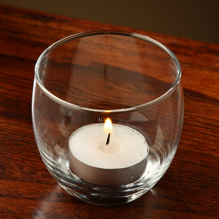 Trend For Home 6 Glass Tealight Holders H: 8 Cm 9 Cm Candle Jars For Candle Making Round Beige Candle Holder Tealight Candle Holders For Living Room