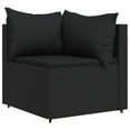 thumbnail image 2 of vidaXL 3 Piece Garden Lounge Set with Cushions Black Poly Rattan, 2 of 5