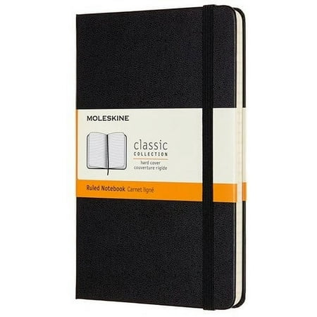 Moleskine Notebook, Medium, Ruled, Black, Hard Cover (4.5 x 7) (Books)