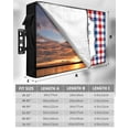 thumbnail image 2 of Independence Gnomes Cerebration Welcome Outdoor TV Cover 60 to 65 Inch Waterproof, Blue Red White Buffalo Plaid 600D Oxford TV Covers with Zipper, Outside Flat TV Screen Protector 58"Wx37"Hx4.5"D, 2 of 7