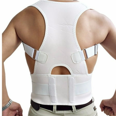 Magnetic Posture Corrector Back Shoulder Waist Support Braces Belt For Humpback- Black
