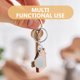 thumbnail image 3 of unbranded Basketball Keychain Silver Stainless Steel Sports Ball Charm Car Ornament Backpack Accessory, 3 of 7
