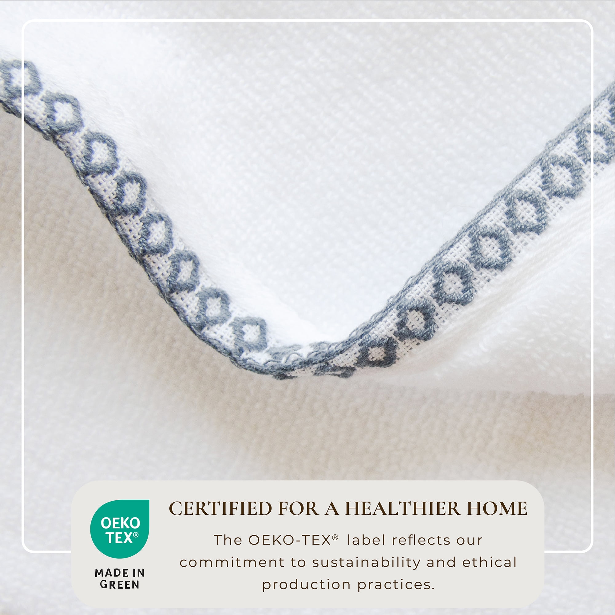 Boho-Inspired Border Quick-Dry Cotton 6 Pack Hand Towel Set