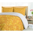 thumbnail image 5 of Ambesonne Fruit Duvet Cover Set, Juicy Mandarin Slices Pattern, 2-Calking, Marigold Pale Orange, 5 of 7