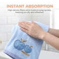 thumbnail image 4 of REGALWOVEN Cartoon Embroidered Hand Towels, 29" x 13" Soft Absorbent Durable Towels for Bathroom, Kitchen, Home Decor Blue 2pk, 4 of 7