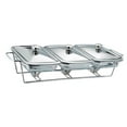 thumbnail image 4 of Calentador de alimentos tipo bufé Servidor de bufé Bandeja calentadora de alimentos transparente y versátil Calentador de bufé para catering de 15 l 3 compartimentos, 4 of 8
