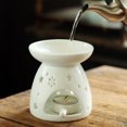 thumbnail image 1 of Cerámica ahueca hacia fuera esencial, quemador de aceite de incienso de Aroma de luz de té para decoración del hogar lámpara de Aroma quemador de aceite esencial de cerámica/ Sincero Hogar, 1 of 6