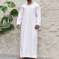 thumbnail image 2 of Afdoent Shirts For Men Male Middle Dubai Turkish Pocket Solid Color Hat Can Be Worn Over Robe Comfortable, 2 of 4
