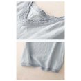 thumbnail image 7 of Womens Summer Tops Solid Color V Neck Lace Patchwork Elegant And Versatile Basic Blue Plus Size Tank Tops for Women, 7 of 7