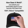 thumbnail image 3 of Pull Patch Curved Bill Premium Flexfit Hat | Black Baseball Cap | Large/X-Large | 2x3 in Loop Surface to Attach Morale Patches, 3 of 5