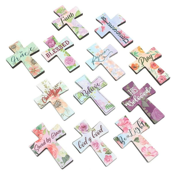 24 pieces Christian Cross Bookmarks, Paper Page Clip Marker, with Positive