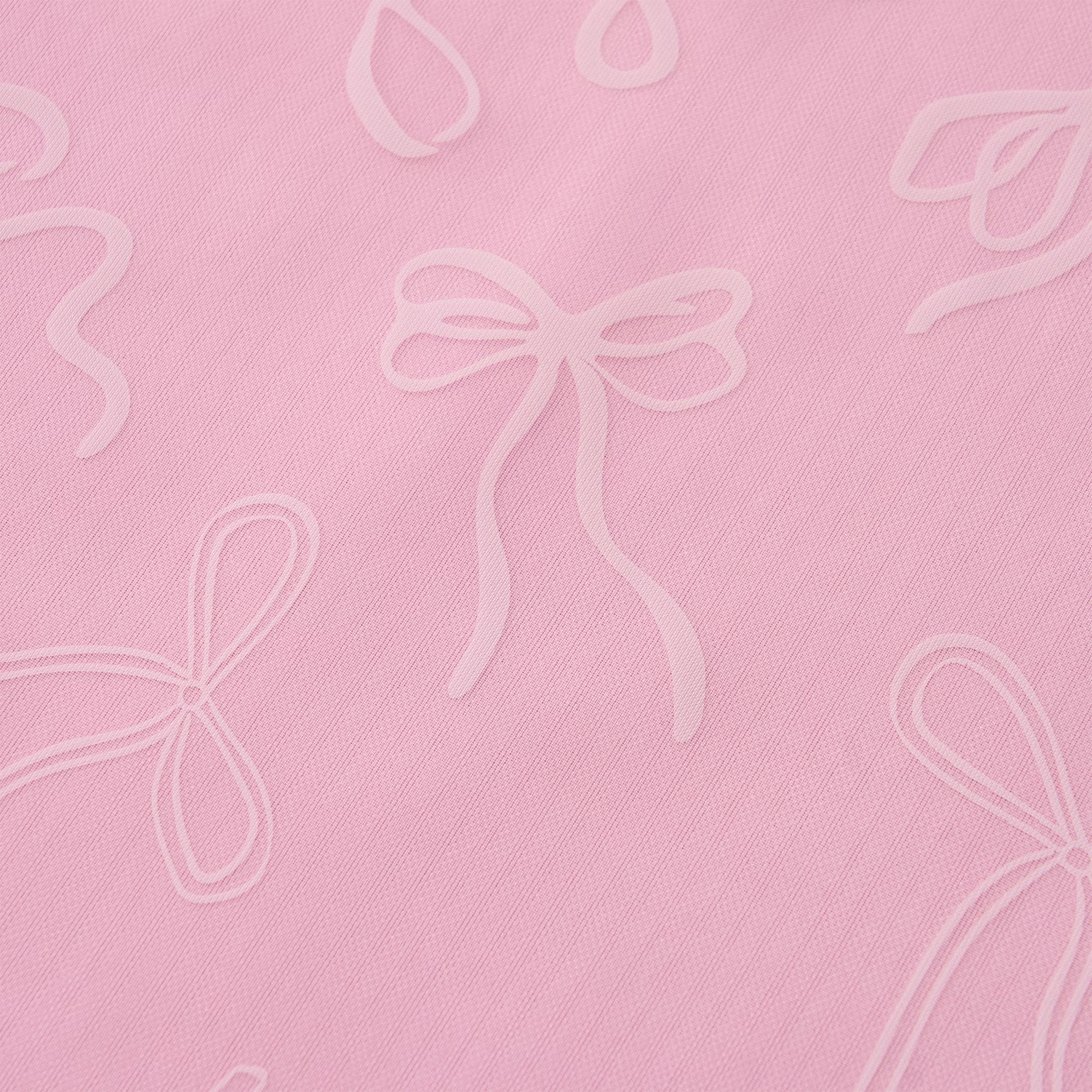Pink Ribbons Print, variant on Mainstays Kids Spring Periwinkle and Metallic Silver Stars Sheer Overlay Blackout Rod Pocket with Back Tabs Single Curtain Panel, 38" W x 84" L