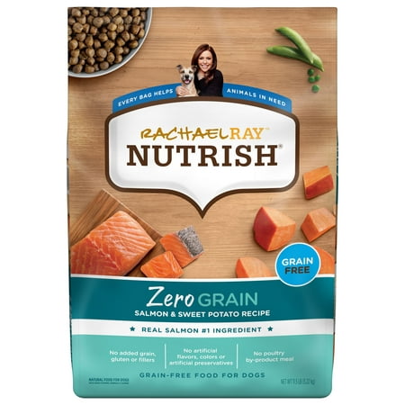 Rachael Ray Nutrish Zero Grain Salmon & Sweet Potato Recipe, Dry Dog Food, 11.5-Pound Bag (Packaging May Vary)