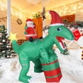 thumbnail image 1 of 7.87FT Christmas Inflatables Dinosaur, Christmas Santa Riding Dinosaur Inflatables, Christmas Inflatable Outdoor Decorations, for Indoor Outdoor Yard Garden, 1 of 7