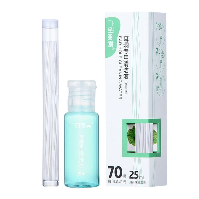 HHEN Earrings Hole Cleaner Disposable Ear Hole Piercing Cleaning Line Ear Care Kit 25ML