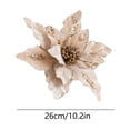 thumbnail image 3 of mtvxesu High Grade Flannel Powder Simulation Christmas Flower Decoration Pendant for Tree, 26X20Cm, 1 Pc, 3 of 6