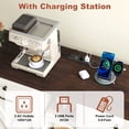 thumbnail image 4 of ANPOO Farmhouse Double Tilt-Out Trash Cabinet with Charging Station, 2×10 Gallon Hidden Storage, Drawers & Adjustable Shelves for Kitchen & Dining Room, 4 of 7